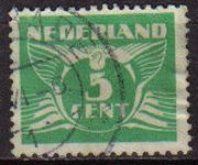 z vendido Holanda 1924-26 Scott 175 Sello Gull Gaviota 5c usado Stamps Netherlands Holland Hollande Olanda 